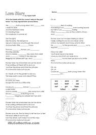 Simple Past Song Love Story By Taylor Swift Songs Learn English English Exercises