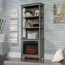 Shop electric fireplaces to warm your home and add ambiance, available in a variety of styles. Sauder Select Fireplace Bookcase Mystic Oak 427373 Sauder Sauder Woodworking