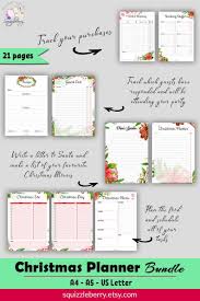 Christmas Planner Holiday Bundle Printable Pdf To Download Christmas Org Christmas Planner Printables Christmas Organization Holiday Planner Printables Free