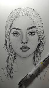 Sharing a Portrait Drawing in Progress