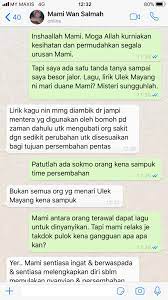 Thanks to tourism terengganu, visit beautiful terengganu, and aroma. Jarr Rakyatjagarakyat On Twitter Ramai Sangat Duk Buat Thread Ulek Mayang Itulah Ulek Mayang Inilah Aku Terus Whatsapp Penyanyi Asal Ulek Mayang Merangkap Primadona Negeri Terengganu Mami Wan Salmah Untuk Penjelasan Https T Co S56d84dbqx