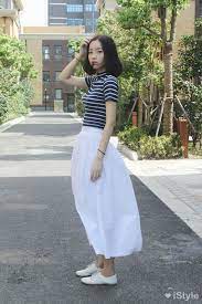 ไอเด ยแฟช น กระโปรงยาว สไตล เกาหล แต งได แบบน าร กๆ สไตล แคชชวล กระโปรงยาว สไตล แฟช น ช ด