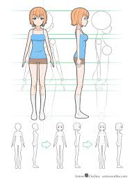 Now draw the additional lines to shape the body. How To Draw Anime Girl Body Step By Step Tutorial Animeoutline