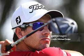 Paul Spargo of Australia celebrates as he makes a putt