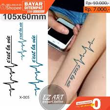 Tato simple di tangan huruf sumber : Desain Denyut Jantung Keren Temporary Tattoo Tato Temporer Fashion Premium Quality Shopee Indonesia