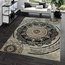 Preis ab 14,90 euro (09.06.2021). Kurzflor Teppich Preiswert Pflegeleicht Maander Muster Orient Optik Beige Braun Ebay
