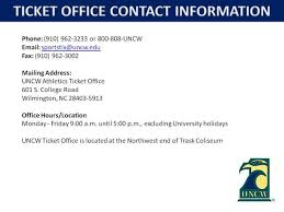 Ticket Office Information Uncwsports Com
