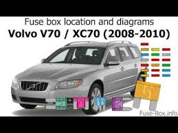 Terminal and harness assignments for individual connectors will vary depending on vehicle equipment level. Fuse Box Location And Diagrams Volvo V70 Xc70 2008 2010 Youtube