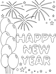 happy new year new years and coloring clip art library