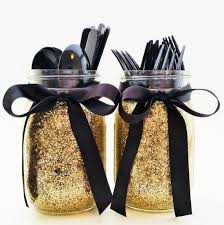 Black And Gold Party Set Up Black And Gold Party Decor Mason Jar Decor Glitter Jars Graduation Party Decor Anniversary Party Decor Birthday Party Decor Set Of 2 Graduation Party Decor Gold Party Decorations Gold Birthday Party