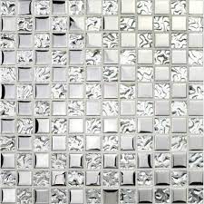 Gallery of bathroom floor tile ideas & pictures including a variety of materials like ceramic, porcelain, slate, granite, vinyl, linoleum and marble. Silver Glass Tile Backsplash Ideas Bathroom Mosaic Tiles Bravotti Com