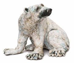 This bear sculpture will be a little darker and more saturated after firing, (the outside is color 6503 on the chart.) Polar Bear By Christine Cummings For Sale The Sculpture Park The Sculpture Park All Year Exhibition