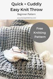 The pattern is easy enough for a beginner and interesting for a seasoned knitter! Easy Squishy Knit Throw Blanket Pattern Throw Blanket Pattern Knit Throw Blanket Pattern Knitted Throws