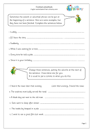 Today's students, however, very much are, and hopefully these resources can help. Fronted Adverbials Word Classes By Urbrainy Com