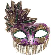 A halved plate can easily transform into a ferocious lion or clucking chicken with the help of a little paint and construction paper. Mardi Gras Masquerade Masks Ball Masks Party City