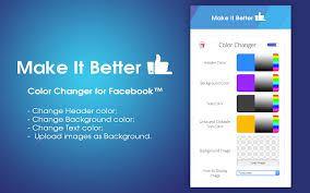 Przypisać nowe powiadomienia do zakładek, zmienić skórkę profilu, zarządzać wyglądem strony. Color Changer For Facebook