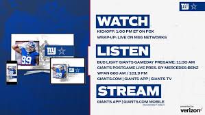 You do not have to worry. New York Giants Vs Dallas Cowboys How To Watch Listen Live Stream Week 17