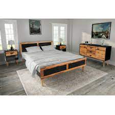 Camera da letto in legno massello. Vidaxl 4 Pz Arredo Arredamento Camera Letto In Legno Massello Mobili Diversi Ebay