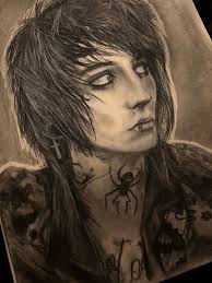 johnnie guilbert charcoal portrait