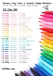 Tombow Play Color 2 Double Sided Marker 0 4 Mm 1 2 Mm 24 Color Set Tombow Color Set Pens Markers
