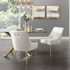 White Leather Dining Room Chairs Gold Dining Room White Dining Chairs Leather Dining Room Chairs