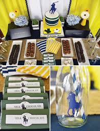 Ralph Lauren Inspired Polo Club First Birthday Party Hostess With The Mostess Polo Baby Shower Holiday Baby Shower Polo Themed Baby Shower