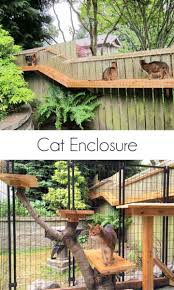 Wooden cat house with small garden. 30 Free Diy Catio Plans Diy Outdoor Cat Enclosure