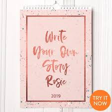Personalised 2019 Calendar Inspirational Quotes Gettingpersonal Co Uk Personalised Calendar Calendar Quotes Personalized Desk Calendar