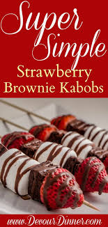 Try this trifle with other flavors of pudding or substitute your favorite candy bar. Super Simple Dessert For Your Next Party Strawberry Brownie Kabobs Dessert Dessertrecipes Appetizer Partyfood Cookout Desserts Small Desserts Desserts