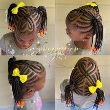 It's a total braid style covered full head with slice distance or space. Children S Braids And Beads Booking Link In Bio Childrenhairstyles Braidart Childrensbraids Braids Little Girl Braids Lil Girl Hairstyles Braids For Kids