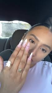 French Almond Nails Long