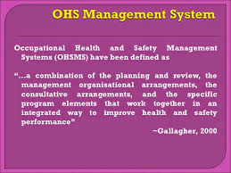 Osha makes it necessary to have an effective occupational safety and health administration management system that improves the. Osh Management System For Executives Labour Law Blog