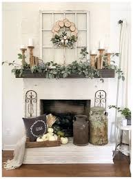 72 Stunning Traditional Farmhouse Decor Ideas For Your Entire House Farm House Living Room Fireplace Decor Fireplace Mantle Decor