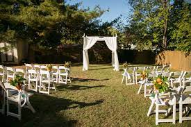 Pin By Capitol Romance Llc On Capitol Romance Wedding Details Wedding Ceremony Setup Outdoor Wedding Ceremony Backyard Wedding Ceremony