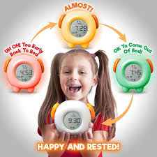 Another disadvantage of this cute product is its low ability to dim their nightlight. Amazon Toddler Stay In Bed Light Clock Teaches Child When Ok To Wake Up Kids Alarm 4 Color Morning Or Night Li Clock For Kids Kids Alarm Clock Bed Lights