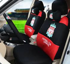 218 56 Oulilai Liverpool Football Universal Automobile Car Seat Cover Sandwich 18pcs Black Liverpool Football Carseat Cover Football