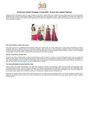 Ordering Indian Dresses In The Usa Know The Latest Fashion
