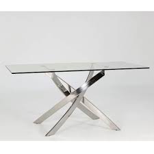 4 Seater Dining Table Rectangle Glass Top Stainless Steel Base Kitchen Furniture Glass Top Dining Table Rectangle Glass Top Dining Table 4 Seater Dining Table