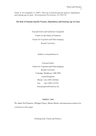 Pdf The Role Of Domain Specific Practice Handedness And Starting Age In Chess