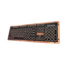 azio retro klasik bluetooth vintage mekanik klavye artisan 27451