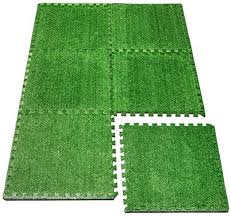Amazon Com Sorbus Grass Mat Interlocking Floor Tiles Soft Artificial Grass Carpet Multipurp Interlocking Floor Mats Interlocking Flooring Foam Floor Tiles