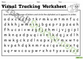 number and letter visual tracking worksheets teach starter