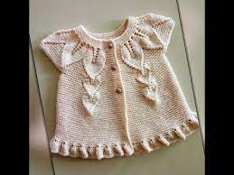 yakadan baslamali yaprakli bebek yelegi yapilisi 2 bebek yelek modelleri knitted baby sweater youtu baby knitting patterns bebek yelek bebekler icin orgu