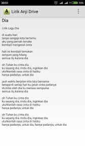 Berikut cuplikan syair nyanyian / teks dari lagunya: Lirik Lagu Musik Video Anji Drive Pour Android Telechargez L Apk
