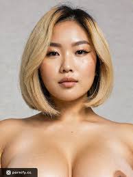 Chubby Asian Female 20s with Blue Eyes and Short Blonde Hair, Angry  Expression, Giving a Massage with Round Shape Small Breasts and Freckles in  3D Indoor Background in Experimental Style | Pornify –