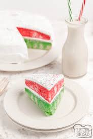 The homemade pudding is super easy and quick and takes this cake to the next level! Christmas Jello Poke Cake Butter With A Side Of Bread