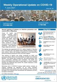 Weekly Operational Update On Covid 19 7 June 2021