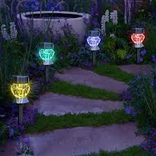 Solar Path Lights Outdoor Diamond Shaped Sparkling Color Changing Pathway Walkway Decoration Landsca Solar Lights Garden Led Color Changing Lights Solar Lights