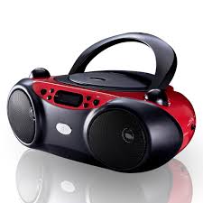 Desktop bedside led display fm radio with built in antenna selling point: Blackweb Bluetooth Cd Player With Fm Radio Red And Black Walmart Com Walmart Com