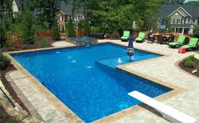 L Shaped Inground Swimming Pools L Shaped Fiberglass Swimming Pools Gunite L Shape Pool Gr Swimming Pools Inground Pool Landscape Design Amazing Swimming Pools